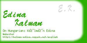 edina kalman business card